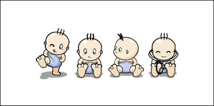 Beb de dibujos animados de vectores de material