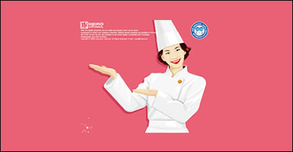Mujeres Chef vectores de material
