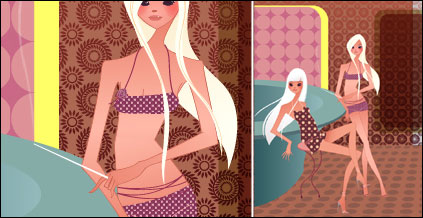 Vector de la belleza material de baño personalizado