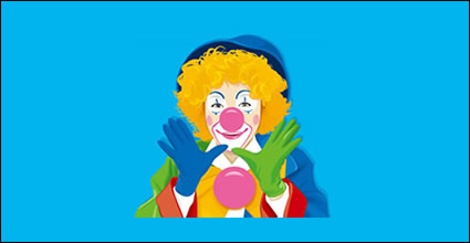 Payaso de color caracterstica material de vectores