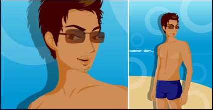 Vector de material de baño hombres