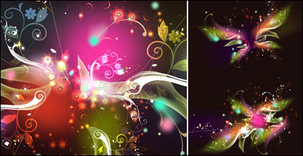 Vector Butterfly patrn de brillo