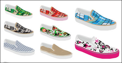 Zapatos de lona, zapatos de vectores