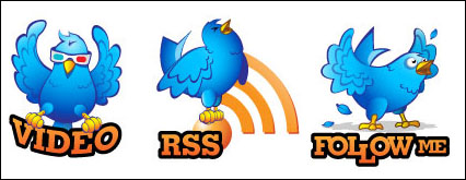 Twitter vector Bird icono material