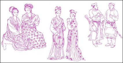 Manera china antigua de diseño vectorial