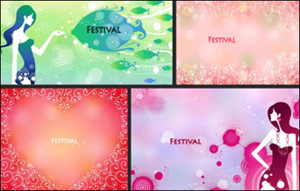 FESTIVAL Festivales vector de tipo femenino