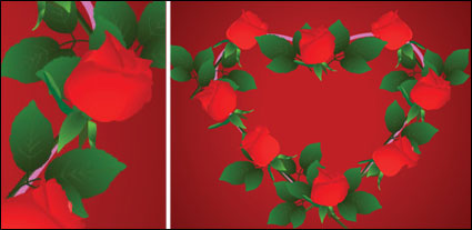 Corazn de material en forma de vector Rose Frontera