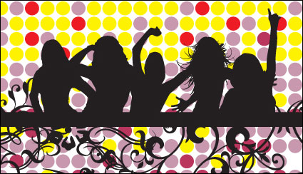 De patrn femenino material silueta vector