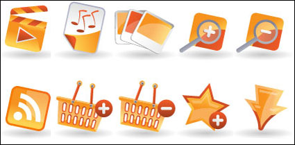 Basura, bloqueos, marchas, flechas, iconos vectoriales