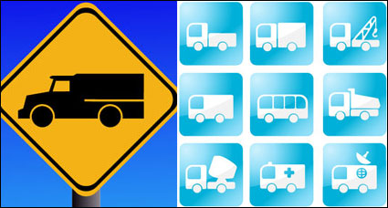 Vector Auto icono de material