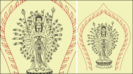 Dibujos de lneas Avalokitesvara