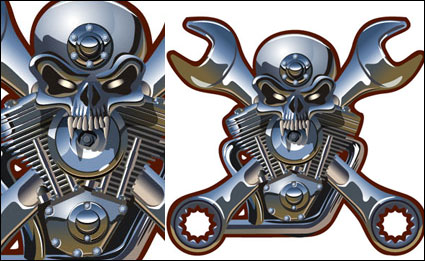 Metal Skull Vector