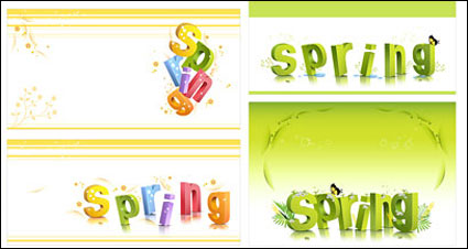 primavera tridimensional alfabeto vector patrn de carcter