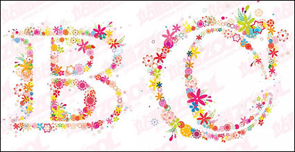 Flores vector alfabeto