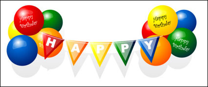 Happy Birthday globo Vector