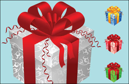 Material de embalaje de color de regalo de vectores