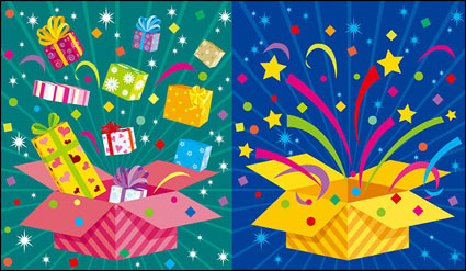Caja de regalo, cajas, cartones, cajas de embalaje de material de vectores
