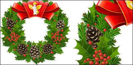 Guirnaldas de Navidad, las hojas de