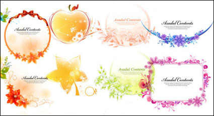 Cinta, arcos, manzanas, hojas, flores
