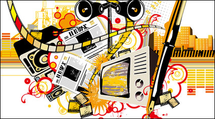Noticias Tema materiales Vector