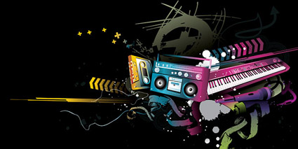 Cintas, grabadoras, radios, un teclado, un micrfono