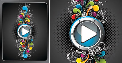 Botn de reproduccin, vector de la nota