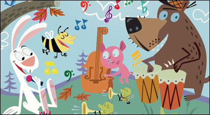 Animal Concierto material Vector