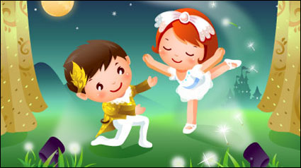 Movimiento de material de danza para niños vector 2