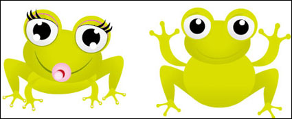 La rana verde de ojos grandes Vector