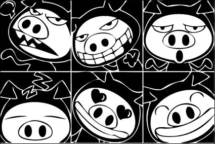 Pig material Vector