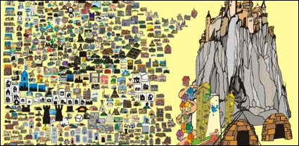 Cartoon Vector Casa de material