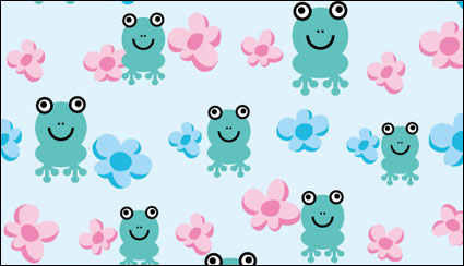 De fondo continuo de las flores de rana vector