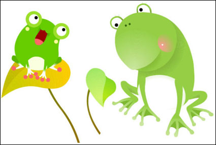 Las ranas, hojas de Vector