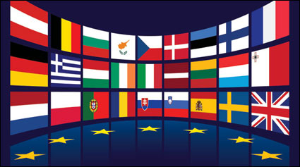 Vector de la UE bandera de material