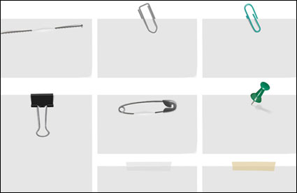 Clips de papel, alfileres, clips de papel, vector clip de