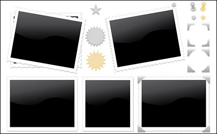 Sellos de material fotogrfico vector icono