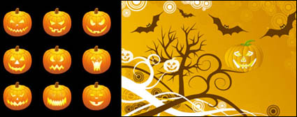 Halloween Pumpkin material Vector