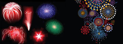 Fuegos artificiales de Año Nuevo material de Vector