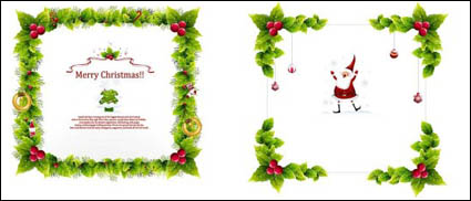 Corona de Navidad Vector Fronteras