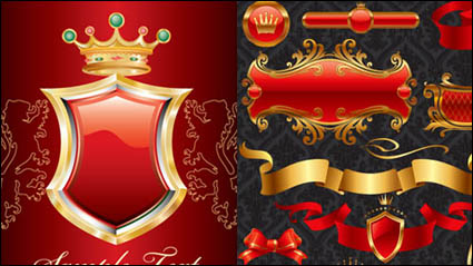 Escudo de la cinta material de la bandera