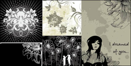 En blanco y negro vector patrn gris