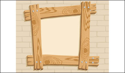 Vector Marco de madera