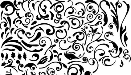 Serie de blanco y negro, los elementos materiales de diseño vectorial -4 (patrn simple)