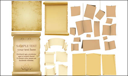 Antiguo papel, papel kraft, libros antiguos del vector de material
