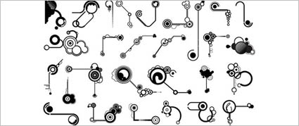 Serie de blanco y negro, los elementos materiales de diseño vectorial -11 (forma de lnea)