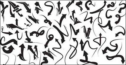 Serie de blanco y negro, los elementos materiales de diseño vectorial -5 (flecha dinmica)