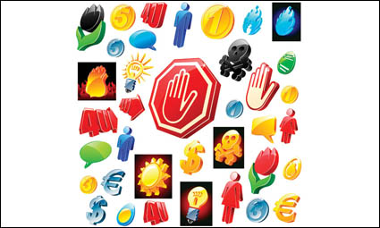 3D vector de tres dimensiones icono de material