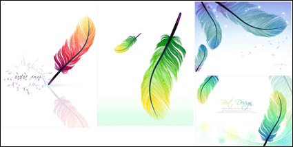 coloridas plumas de vectores