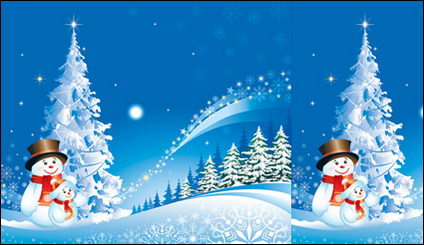 Navidad Snowman Snow material Vector