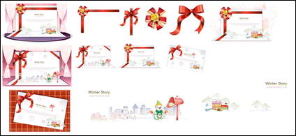 Exquisito Navidad tridimensionales cartas de material de saludo vector